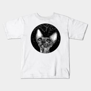 Cat Dotwork Kids T-Shirt